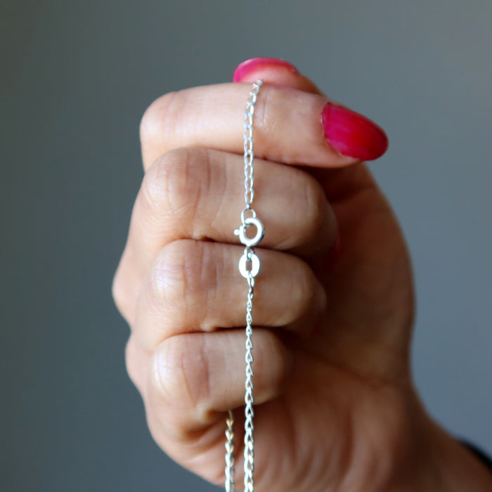 Moldavite Necklace Light of Aurora Gem Sterling