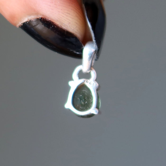 moldavite pear pendant