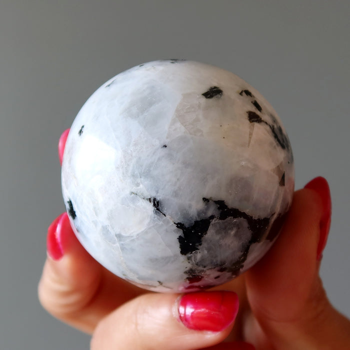 Moon Sphere Set Labradorite Moonstone Tourmaline Crystal Balls