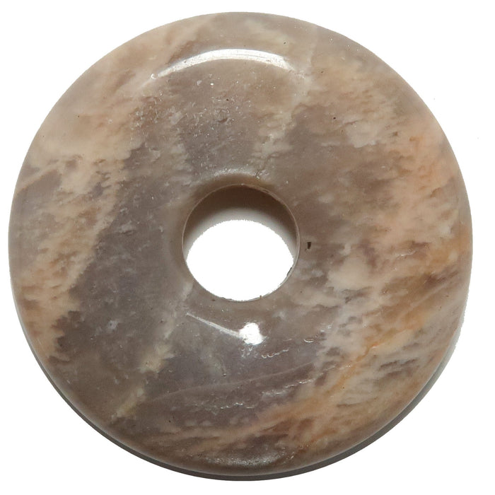 Peach Moonstone Gemstone Donut Tribute to Luna