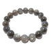 Gray moonstone bracelet on a white background