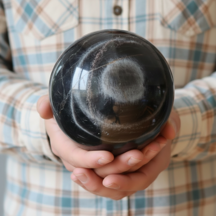 Black Moonstone Sphere New Ventures Crystal Ball