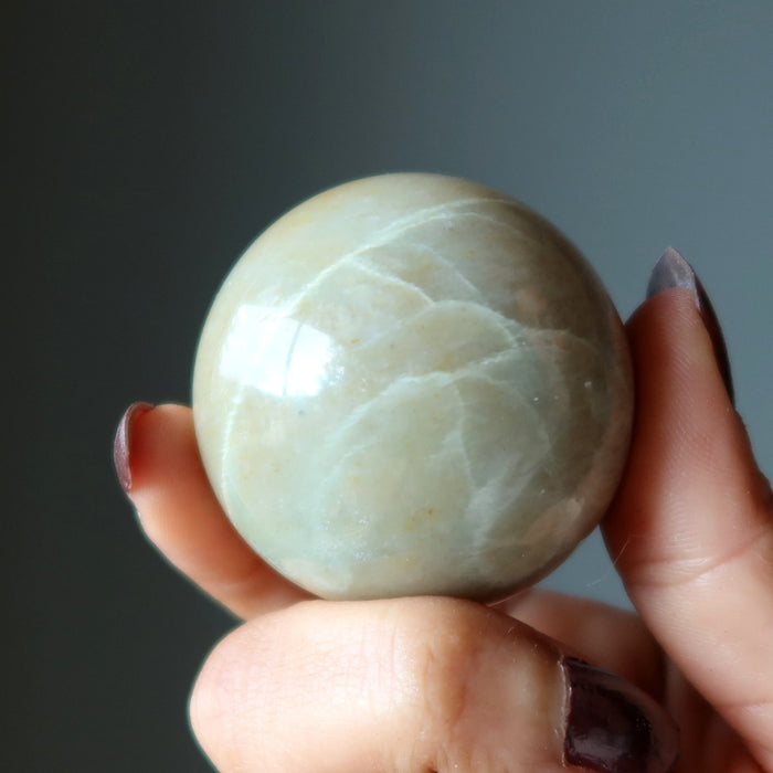 cream moonstone sphere