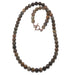 Necklace with moonstone beaded chain on a white background