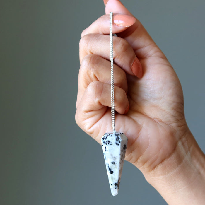moonstone tourmaline pendulum