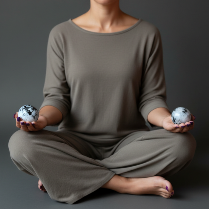 Moonstone Tourmaline Sphere Rainbow Crystal Ball