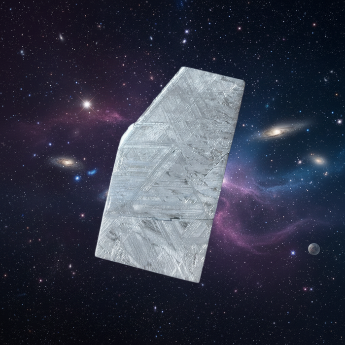 Muonionalusta Meteorite Silver Iron Alien's Art Slice