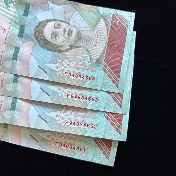 Consecutive Banknote Lot Venezuela Bolívares 2018 UV Watermark Heroine Run Set