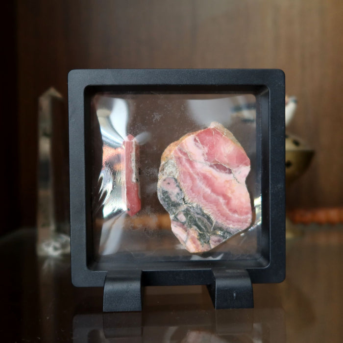 Rhodochrosite Crystal Set Pink Double-Terminated Point Slice Display