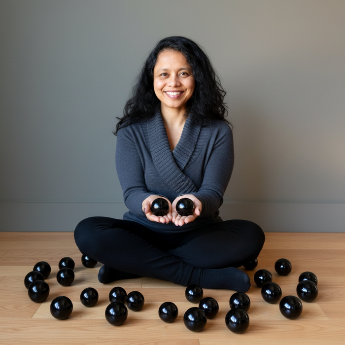 Black Obsidian Sphere Protection Crystal Ball