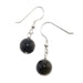 faceted sheen obsidian earrings