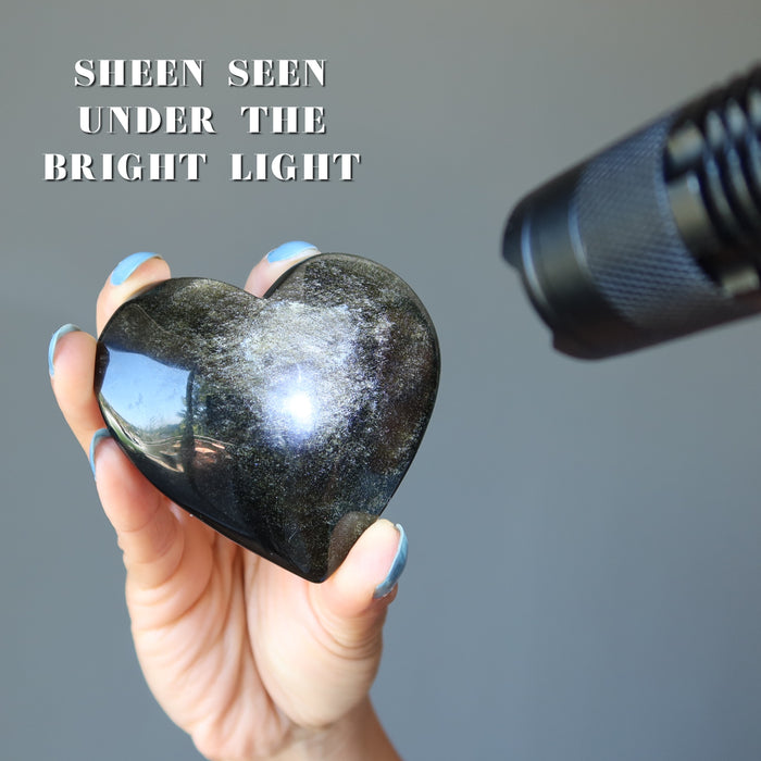 Gold Sheen Obsidian Heart Spark of Joy