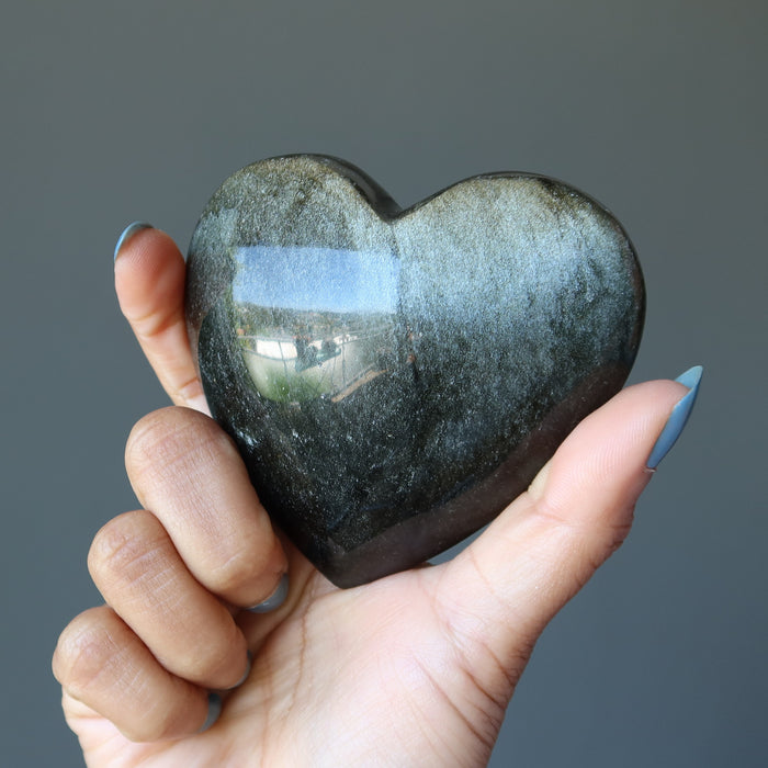 Gold Sheen Obsidian Heart Spark of Joy