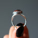 sterling silver mahogany obsidian ring