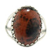 sterling silver mahogany obsidian ring