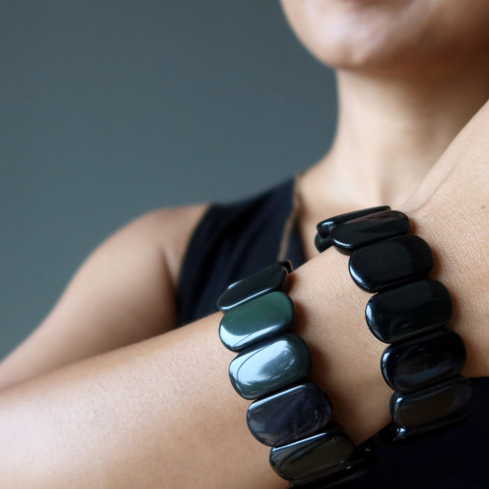 rainbow obsidian bracelets