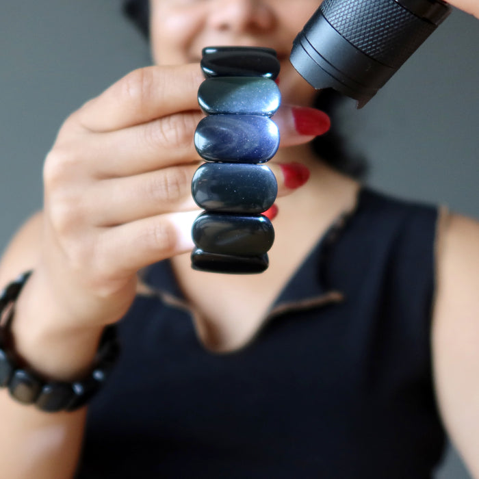 rainbow obsidian bracelet