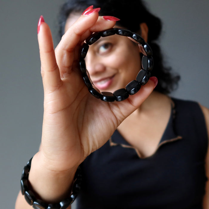 rainbow obsidian bracelet