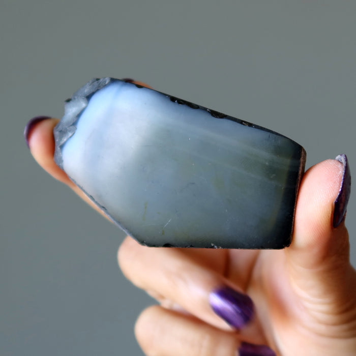 Rainbow Obsidian Double Heart Flashy Black Soulmate Crystal