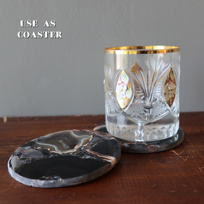 onyx charger coasters