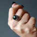 black onyx sterling silver ring