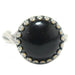 black onyx sterling silver ring