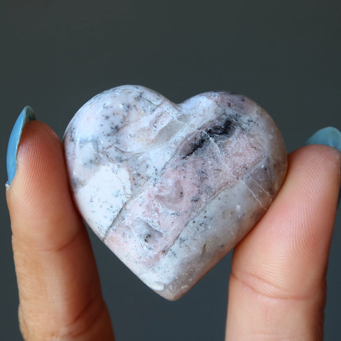 pink opal heart