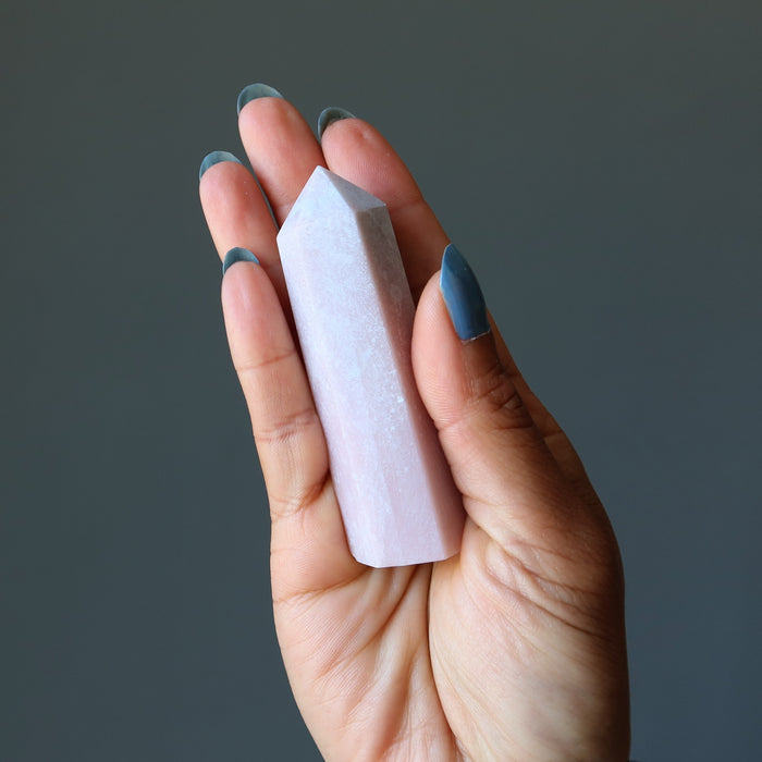 pink opal crystal tower wand