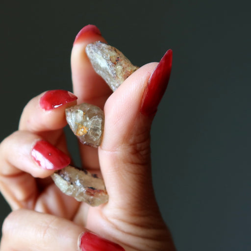 rough prehnite stones