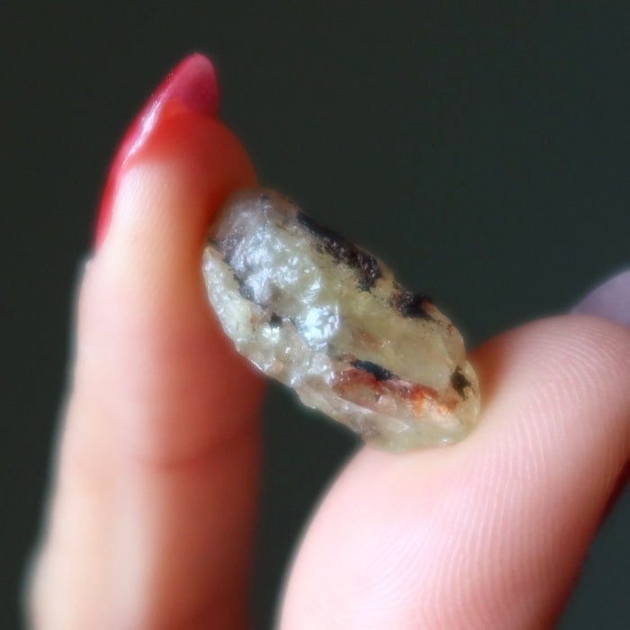 rough prehnite stone