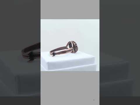 Lapis Ring Round Blue Gem Antiqued Copper Adjustable video