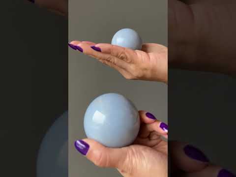 video on angelite spheres