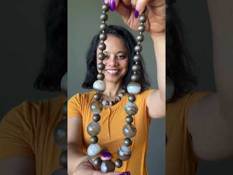 Brown Coffee Agate Necklace Earth Snow Quartz video