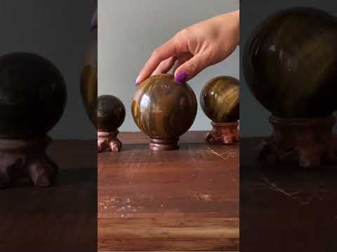 tigers eye sphere video