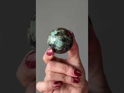 African Turquoise Sphere Exotic Jasper Crystal Ball video