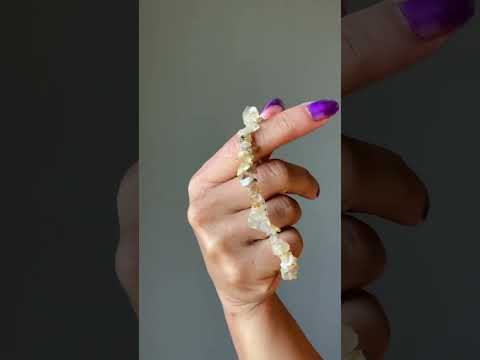 Rutilated Quartz Bracelet Delightful Golden Chip Clasp video