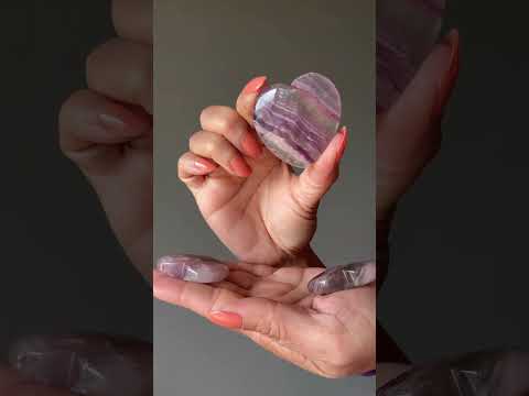 Fluorite Heart Set 3 Bonded Spiritual Family Crystals video
