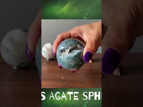 moss agate sphere video