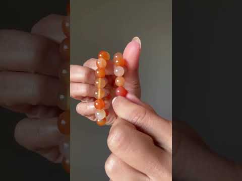 Carnelian Bracelet Orange Yellow Tropical Delight video