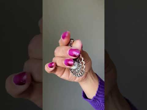 Howlite Pendant White Flower of Inspiration Silver video