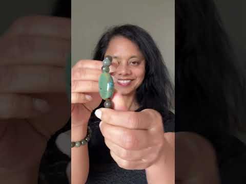 Labradorite Bracelet Blue Oval Ceramic Mirror video