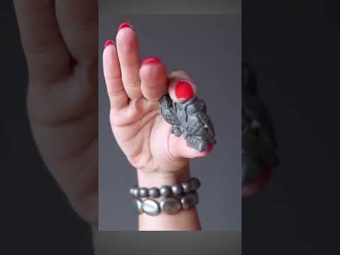 Pyrite Owl Figurine video