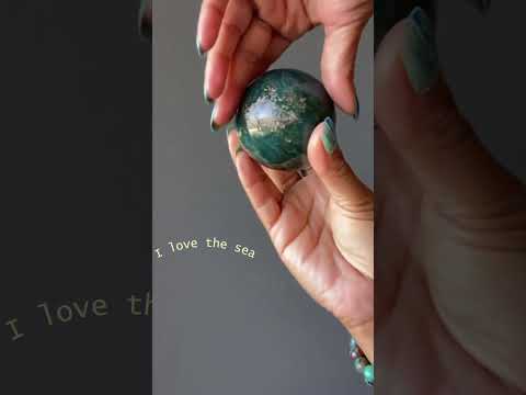 green ocean jasper sphere video