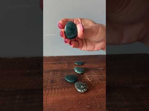 Bloodstone Cabochon Green Pear of Positivity video
