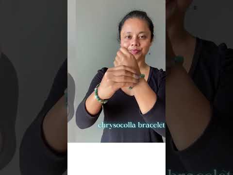 video chrysocolla celtic cross bracelet