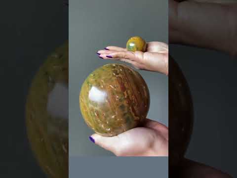 yellow ocean jasper sphere video