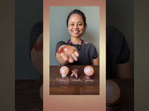 orange selenite sphere video