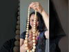 Selenite Necklace Orange Silk Orbs Statement Stone video