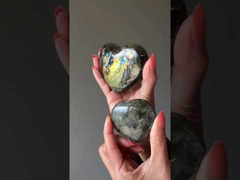 Labradorite Heart Super Rainbow Love Stone video