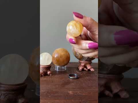 Golden Healer Quartz Hematoid Sphere Crystal Ball video